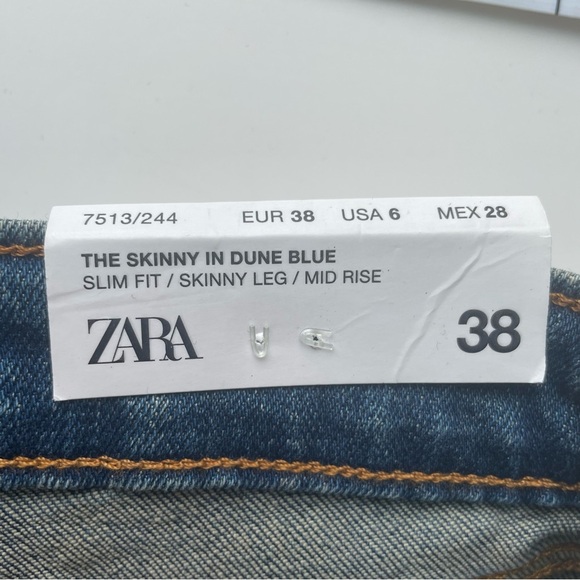 ZARA SKINNY JEANS MID RISE - Picture 7 of 8